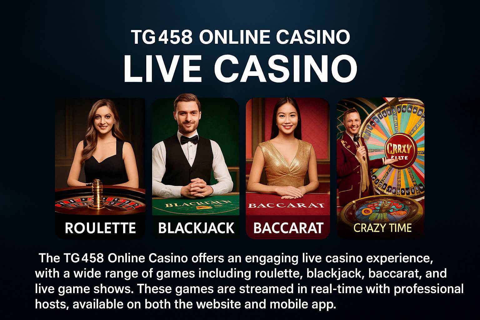 O TG458 Live Casino lança promoções regularmente